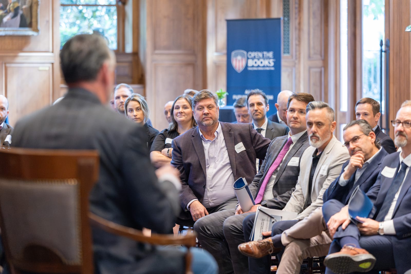 Attendees and speakers at the AI and the Future of Freedom event